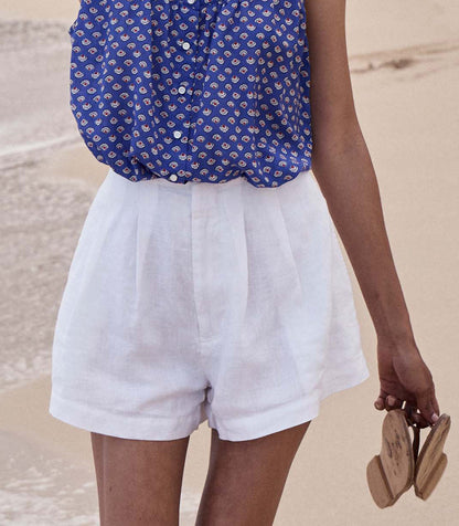 DÔEN Women Larue Linen Short - Salt