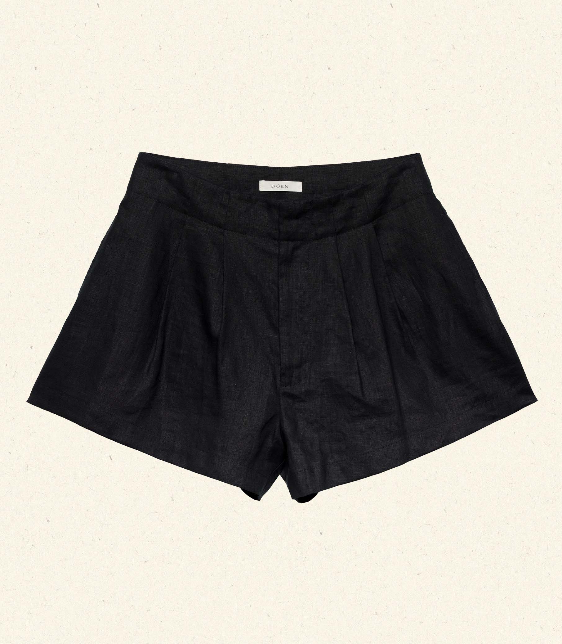 DÔEN Women Larue Linen Short - Black