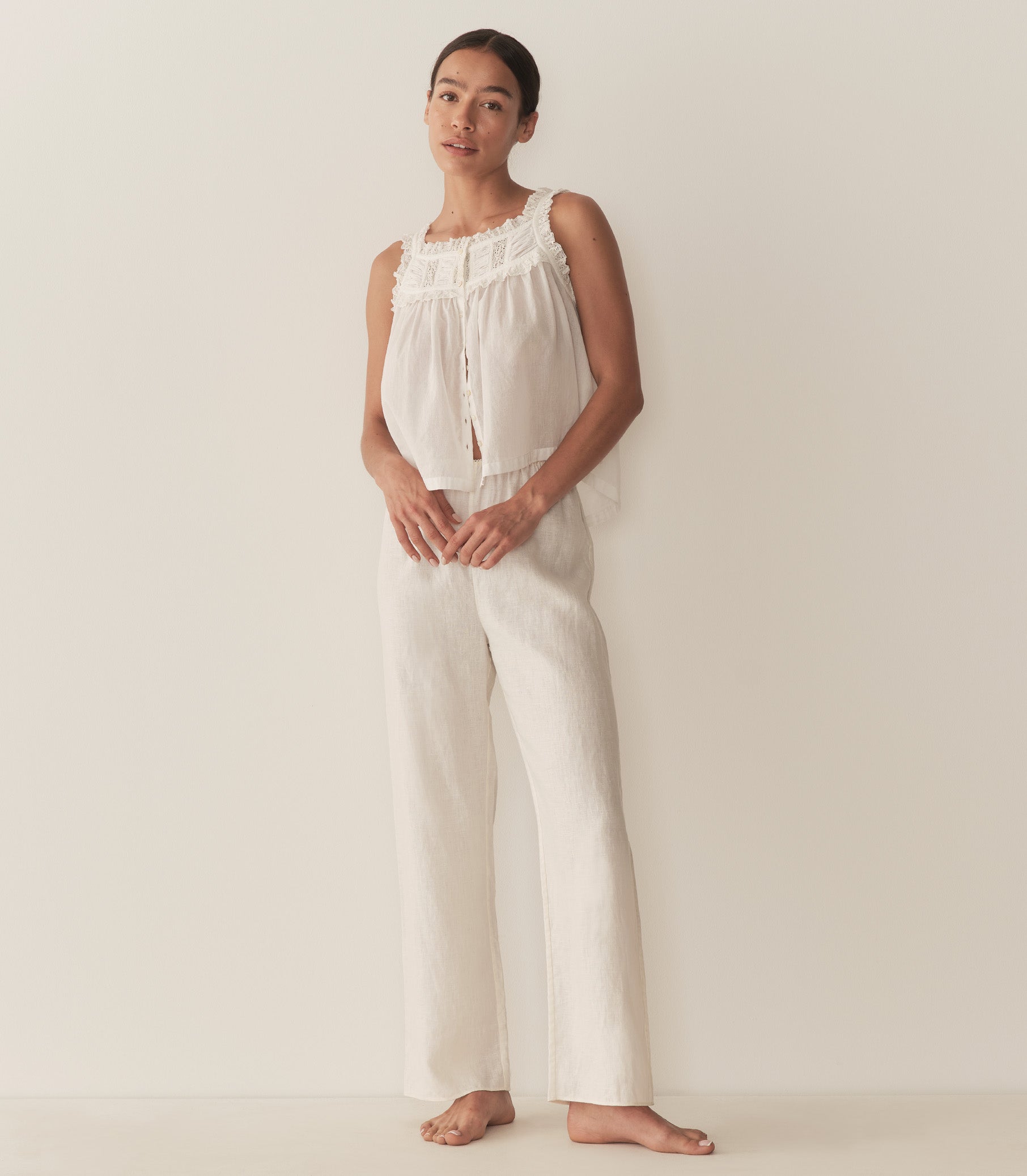 DÔEN Women Lavon Linen Pant - Salt