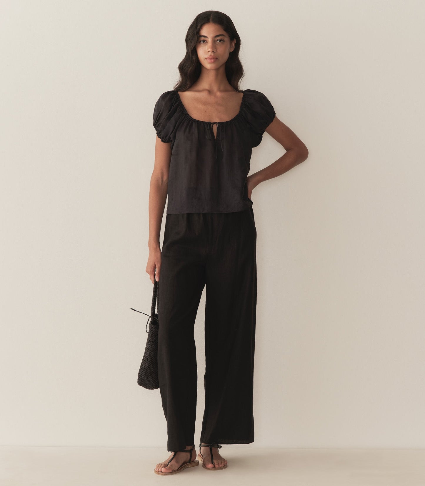DÔEN Women Lavon Linen Pant - Black