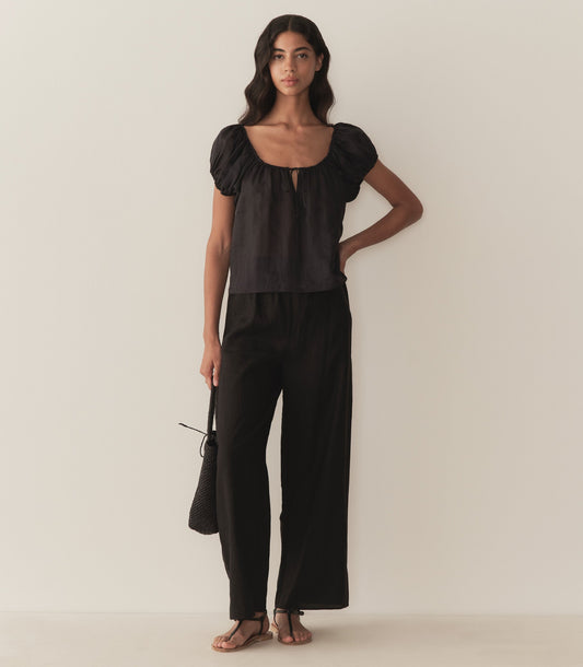 DÔEN Women Lavon Linen Pant - Black