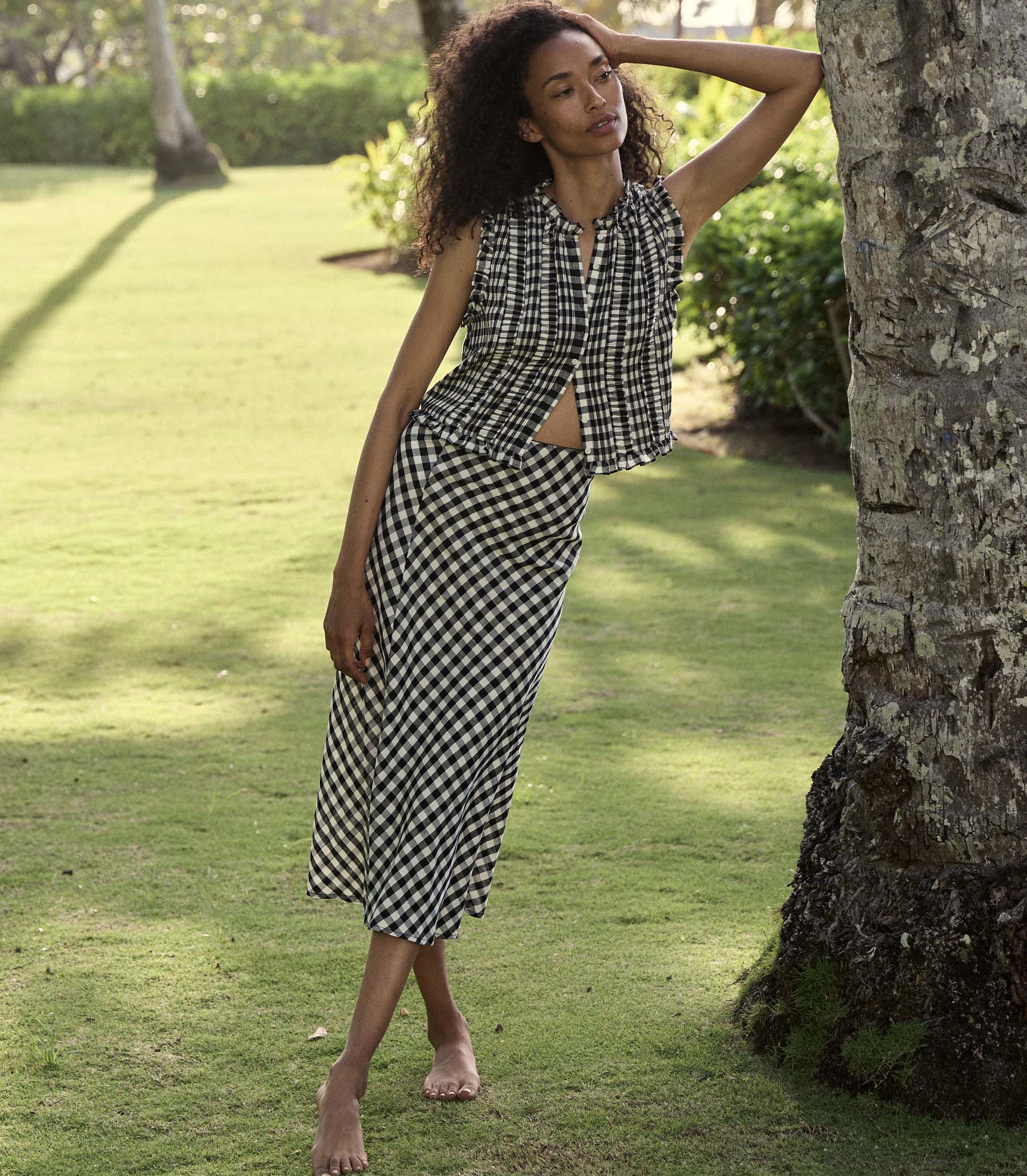 DÔEN Women Elowen Skirt - Marilyn Gingham