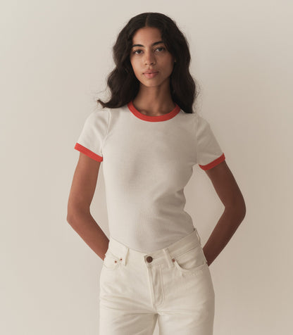 DÔEN Women Vivi Ringer Tee - Salt