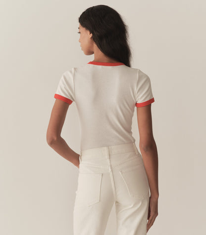 DÔEN Women Vivi Ringer Tee - Salt