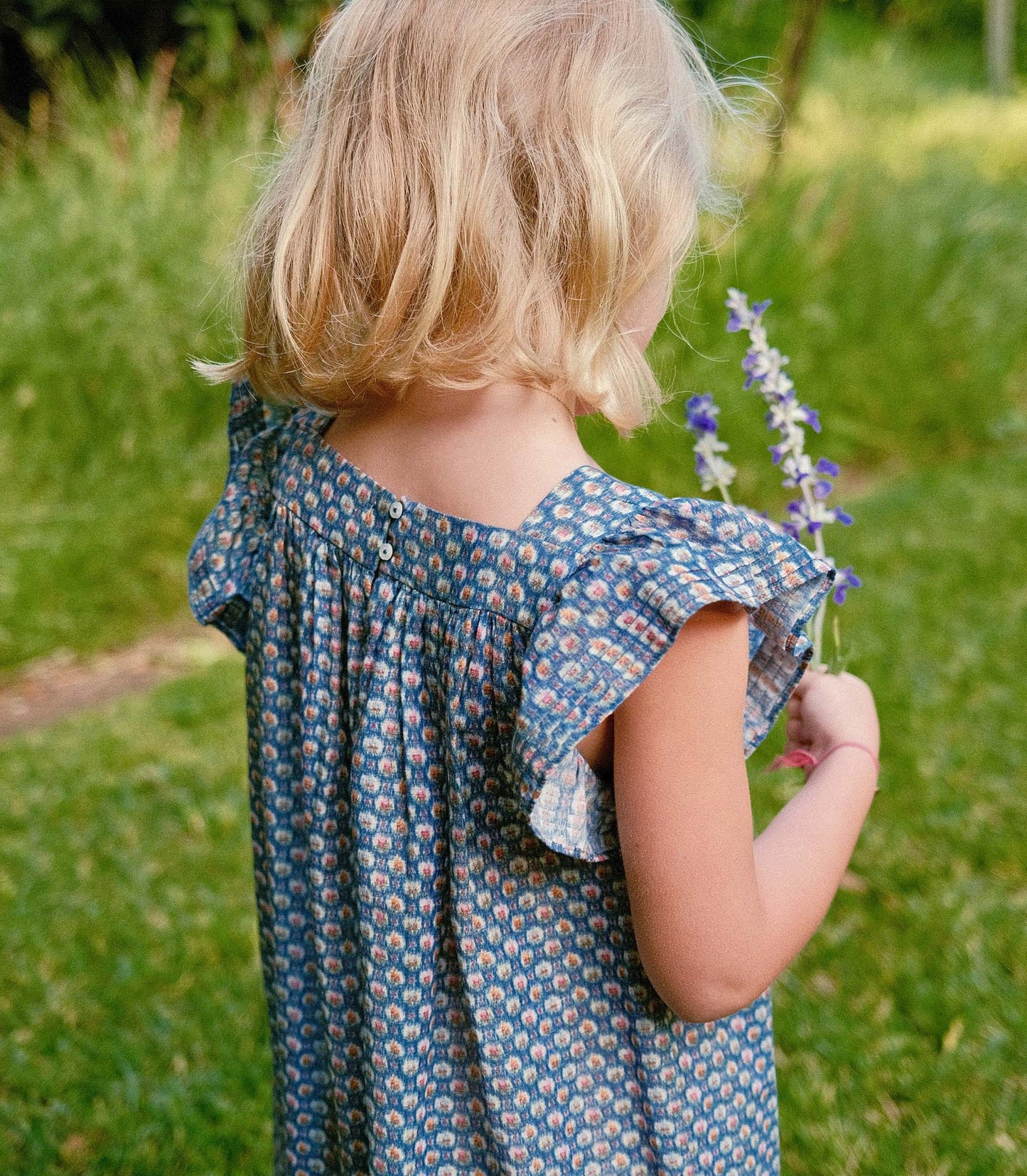 DÔEN Kids Lily Dress - Dahlia Ikat