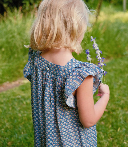DÔEN Kids Lily Dress - Dahlia Ikat