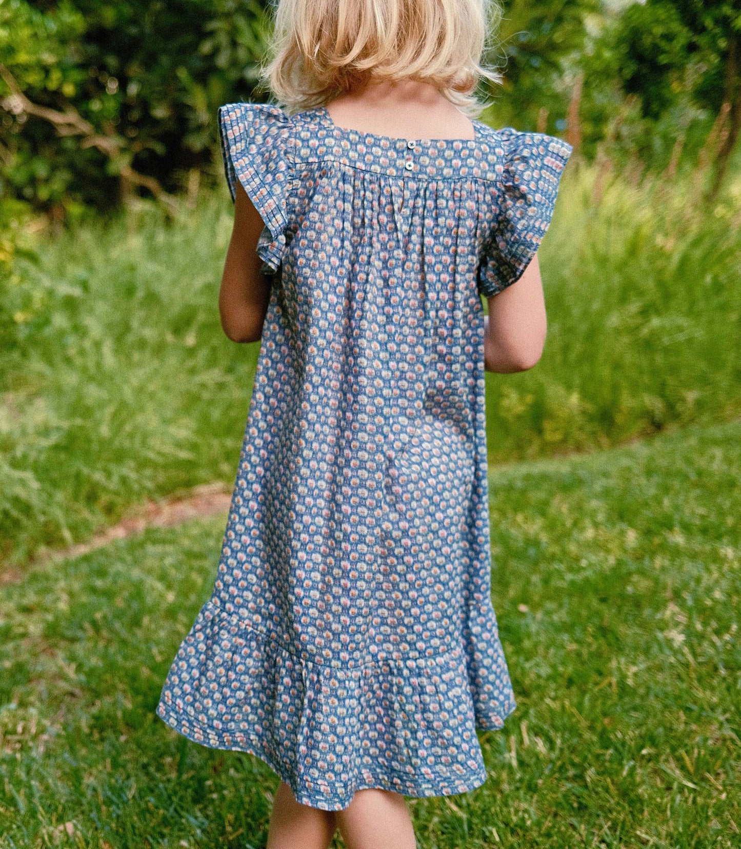 DÔEN Kids Lily Dress - Dahlia Ikat