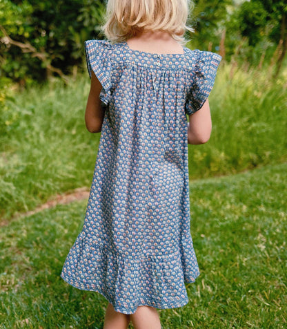 DÔEN Kids Lily Dress - Dahlia Ikat
