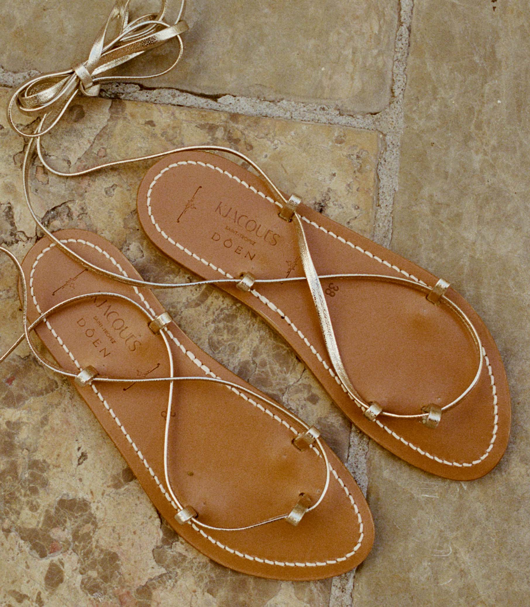 DÔEN Women DÔEN & KJacques Bikini Sandal - Metallic Champagne