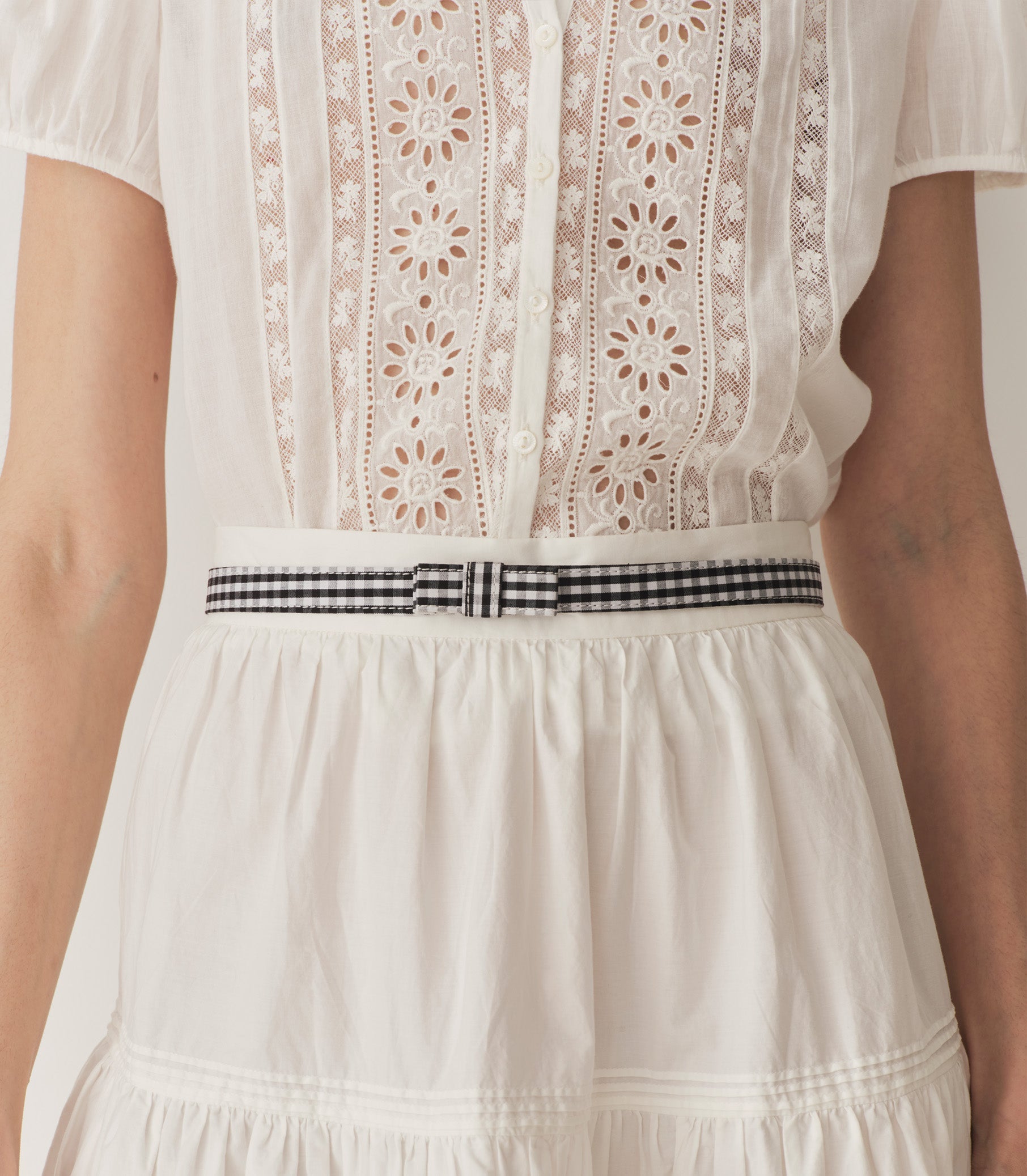 DÔEN Women Junie Bow Belt - Gingham