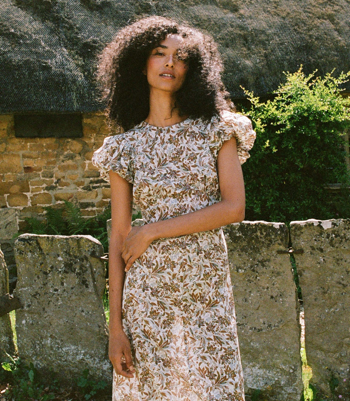 DÔEN Women Rhodia Dress - Blanc Narcissus Floral