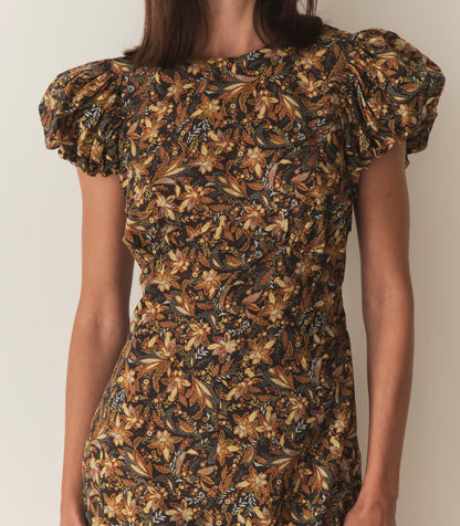 DÔEN Women Rhodia Dress - Noir Narcissus Floral