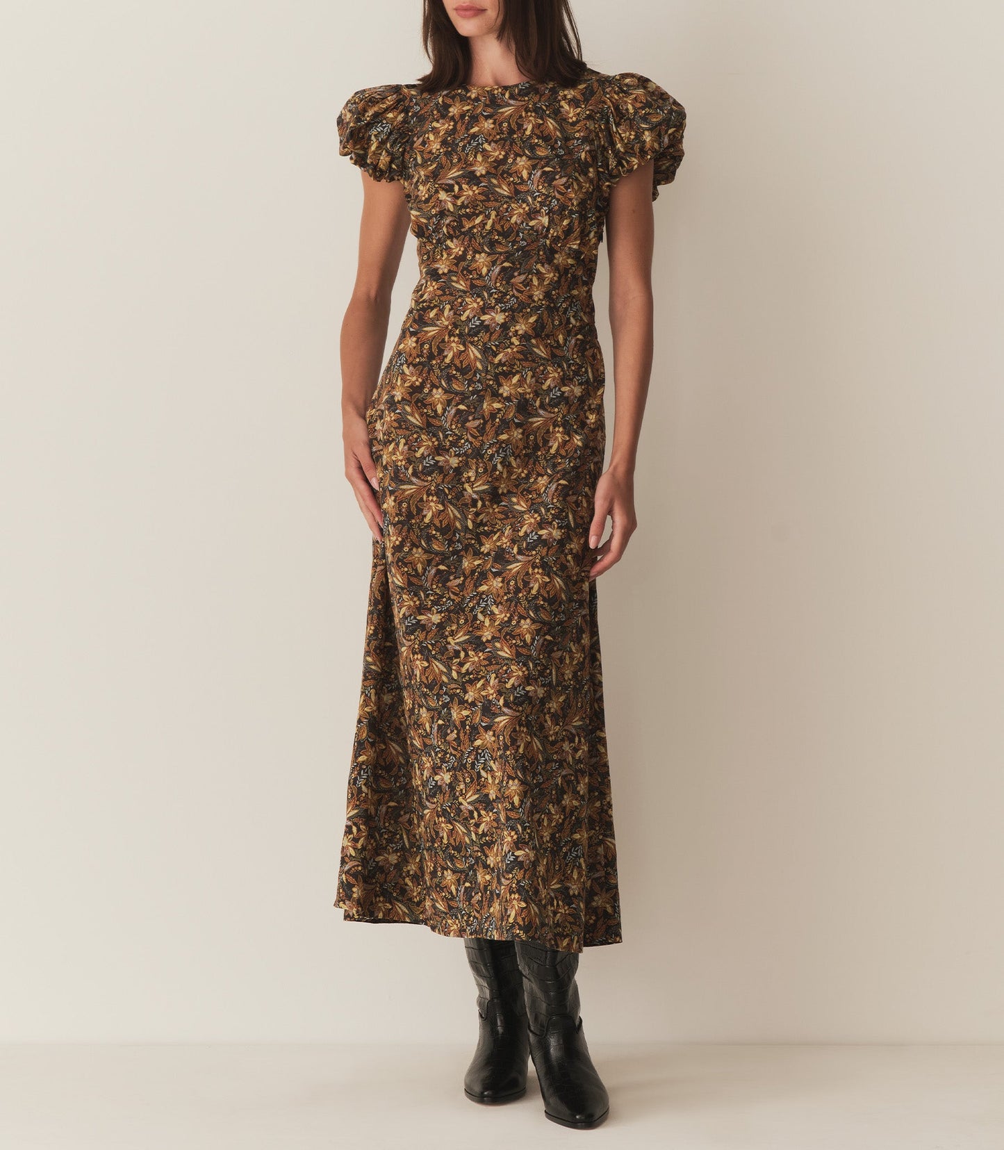 DÔEN Women Rhodia Dress - Noir Narcissus Floral