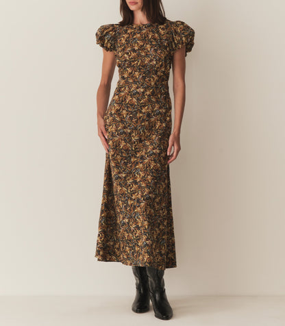 DÔEN Women Rhodia Dress - Noir Narcissus Floral