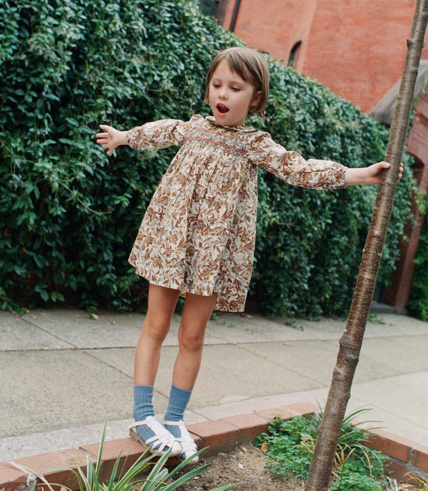 DÔEN Kids Letty Dress - Blanc Narcissus Floral