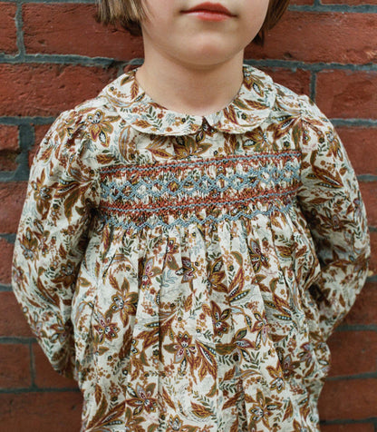 DÔEN Kids Letty Dress - Blanc Narcissus Floral