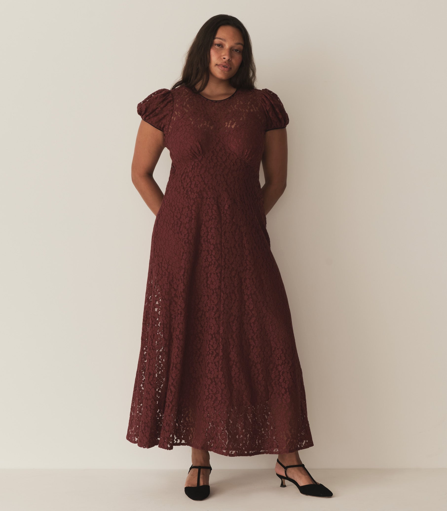 DÔEN Women Katarina Dress - Black Cherry