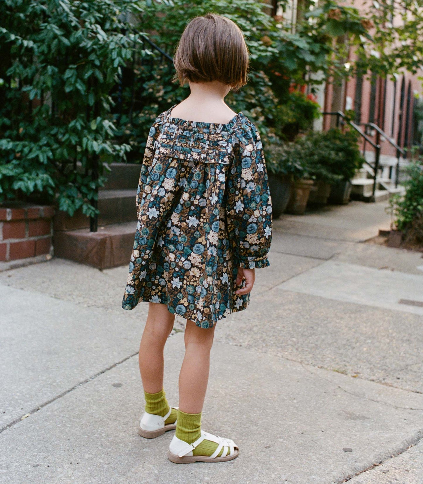 DÔEN Kids Little Acton Dress - Bleu Arbor Floral