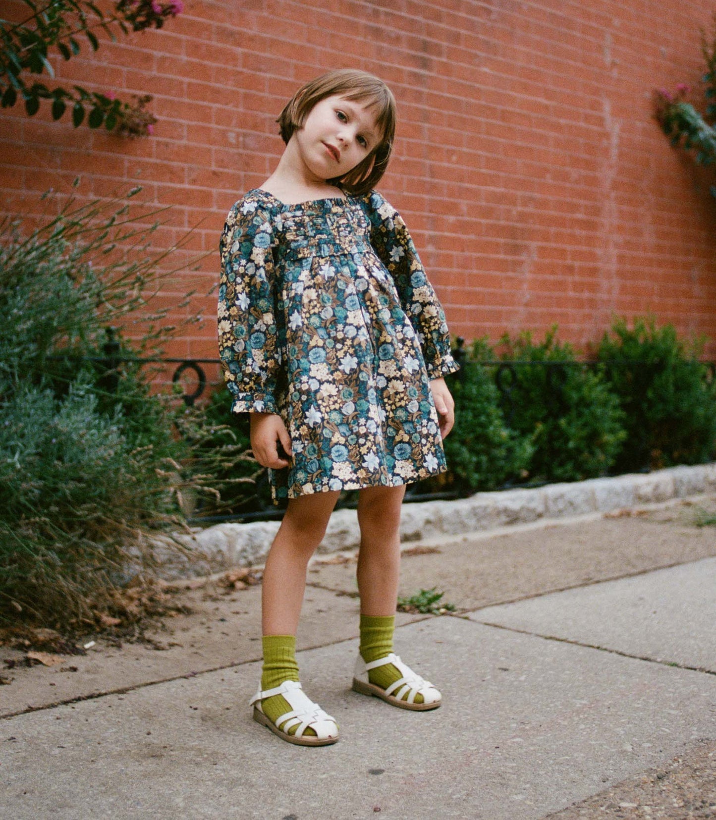 DÔEN Kids Little Acton Dress - Bleu Arbor Floral