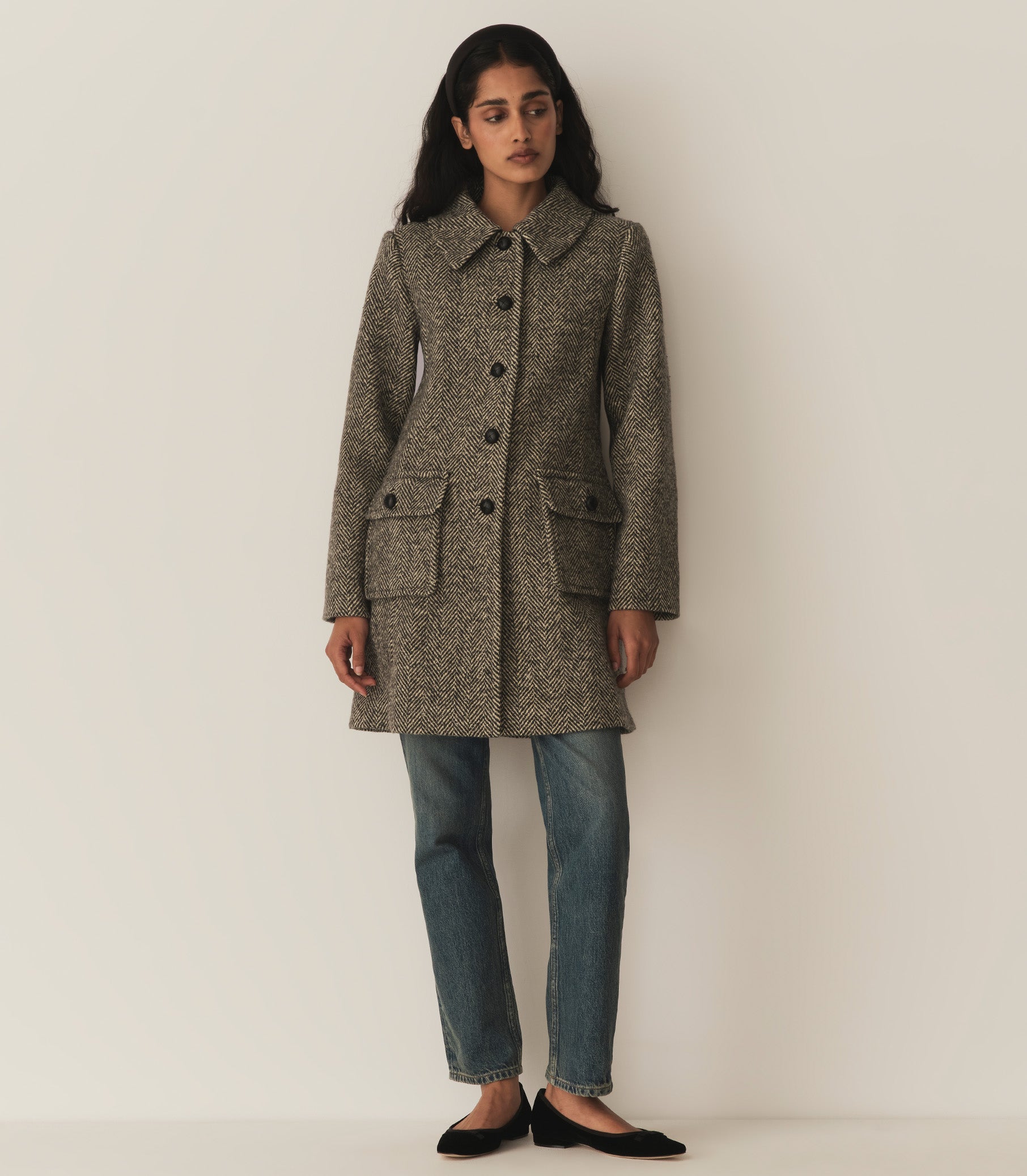 DÔEN Women Bonnaire Coat - Herringbone