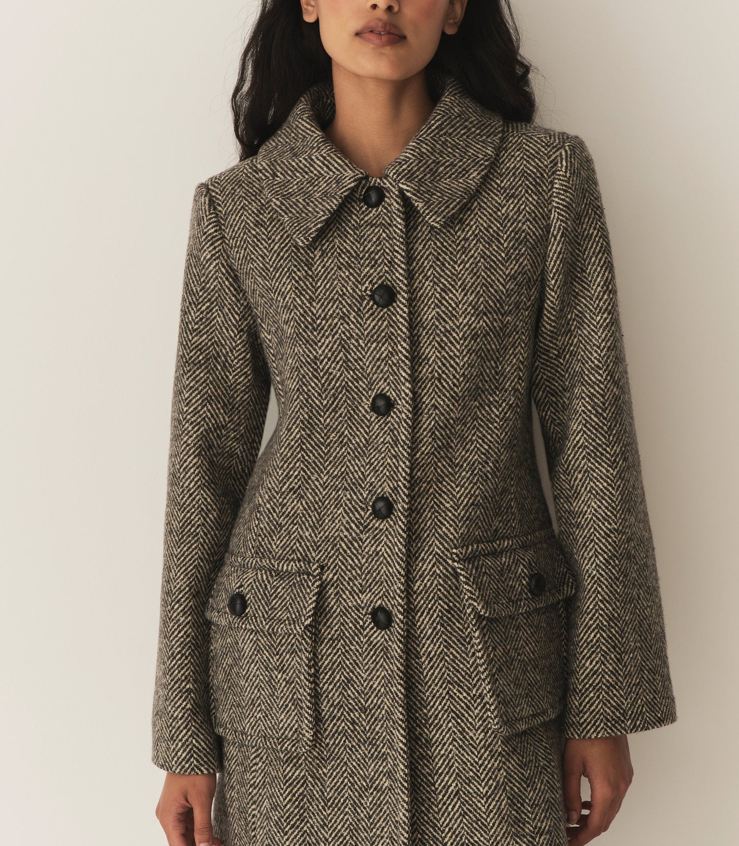 DÔEN Women Bonnaire Coat - Herringbone