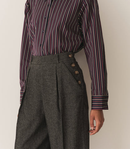 DÔEN Women Lawrence Pant - Black Herringbone