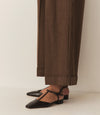 Brown Faux Croc
