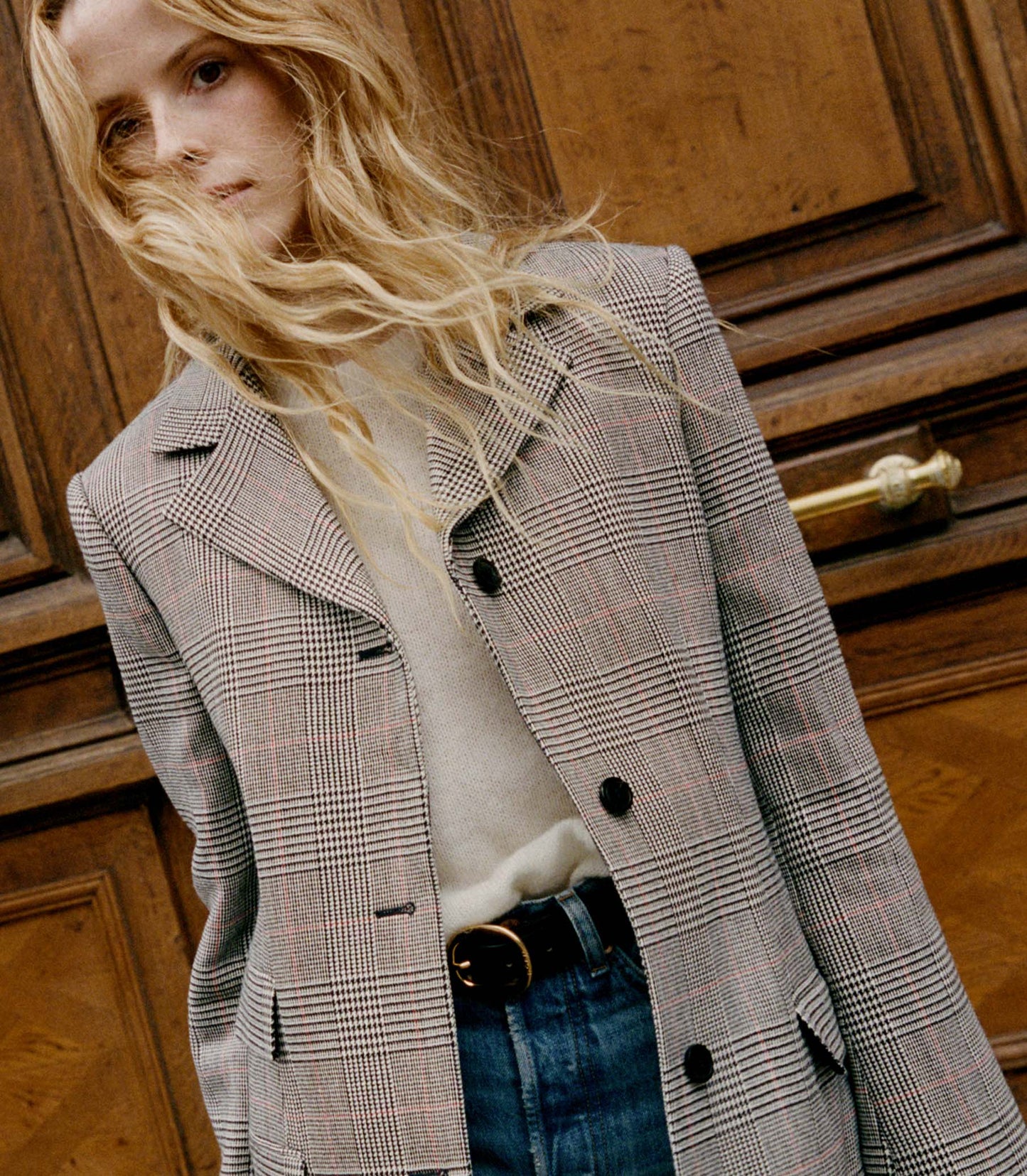 DÔEN Women Bellingham Coat - Wickham Houndstooth Plaid