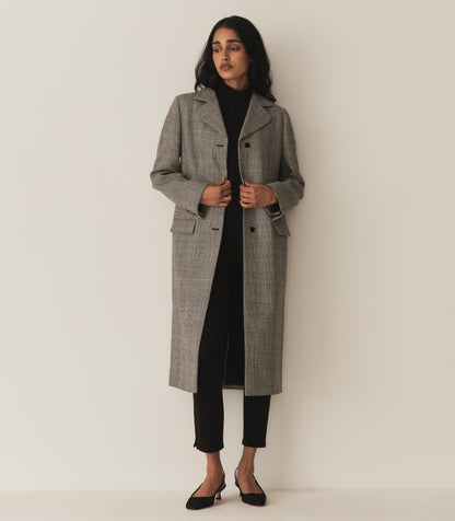 DÔEN Women Bellingham Coat - Wickham Houndstooth Plaid