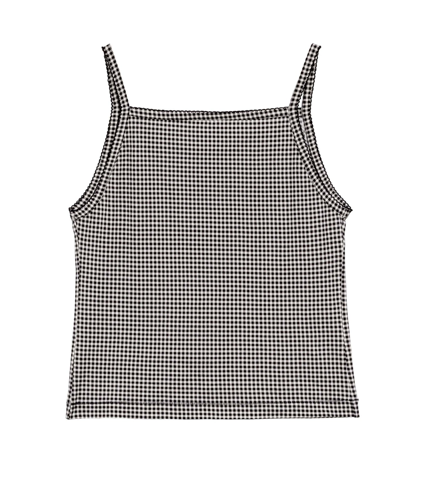 DÔEN Women Angie Tank - Noir La Maddalena Gingham