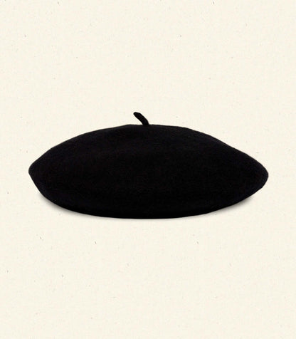 DÔEN Women Georgianna Beret - Black Wool
