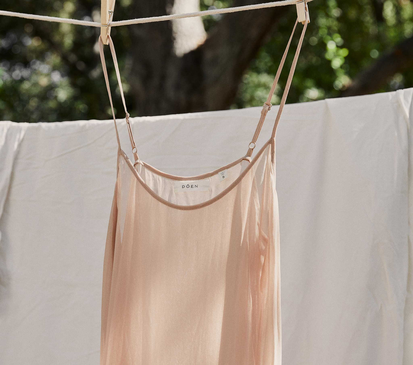 DÔEN Women Long Scoop Neck Slip - Conch