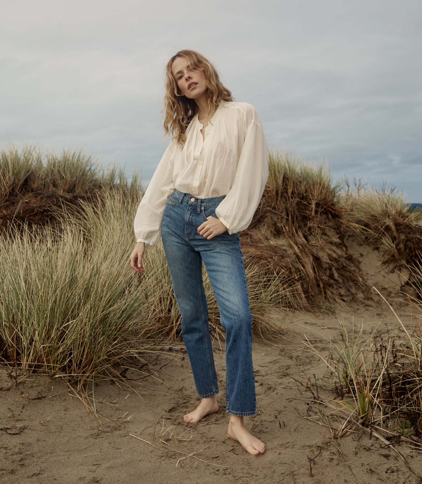 DÔEN Women The Jane Blouse - Salt