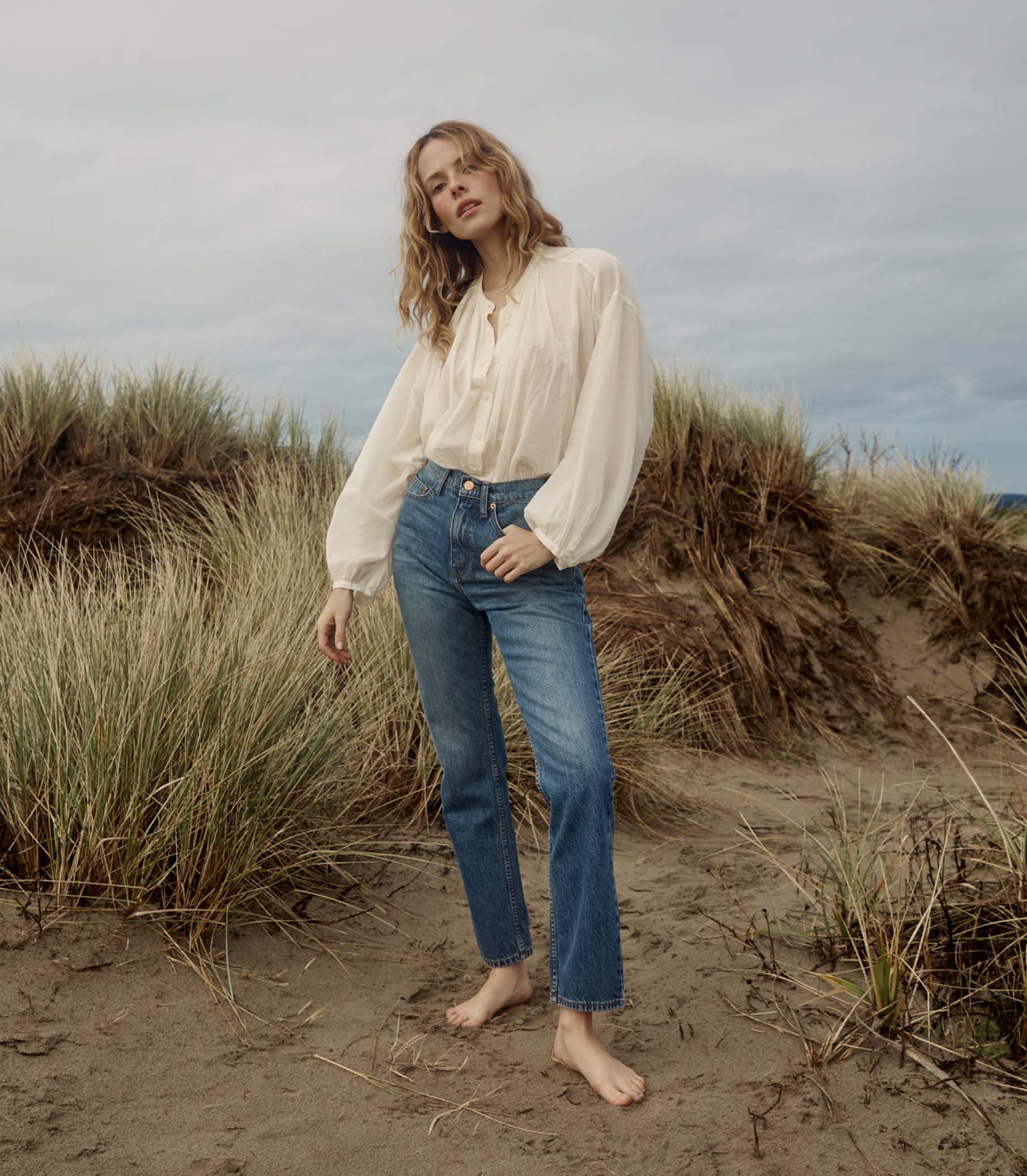 DÔEN Women The Jane Blouse - Salt