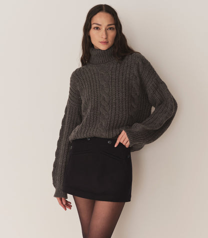 DÔEN Women Leighton Sweater - Dark Grey