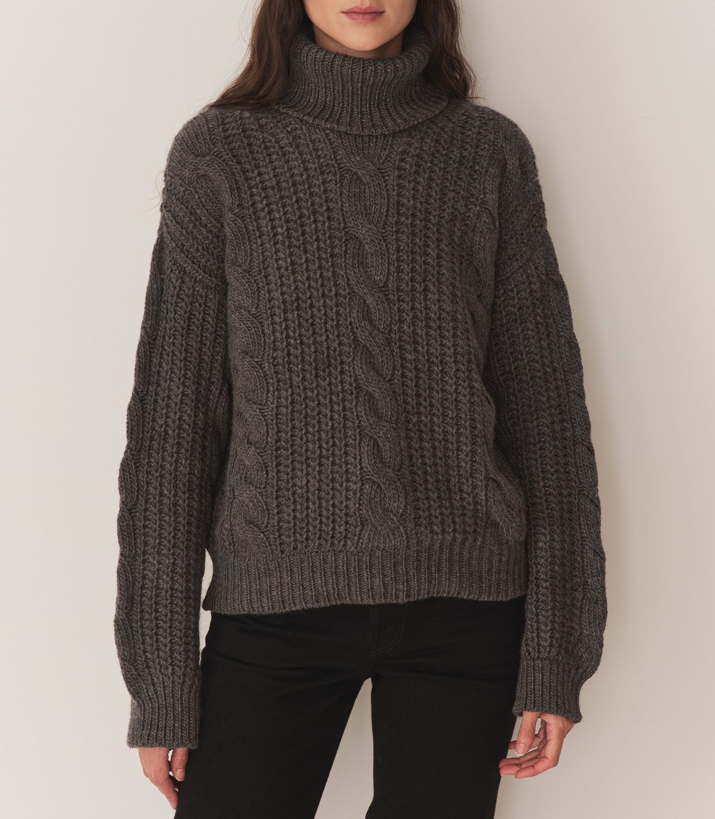 DÔEN Women Leighton Sweater - Dark Grey