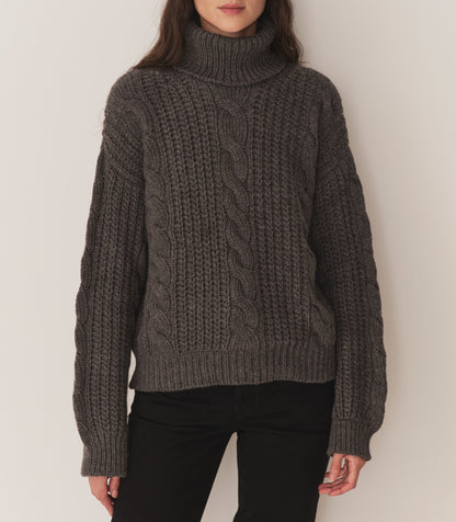 DÔEN Women Leighton Sweater - Dark Grey