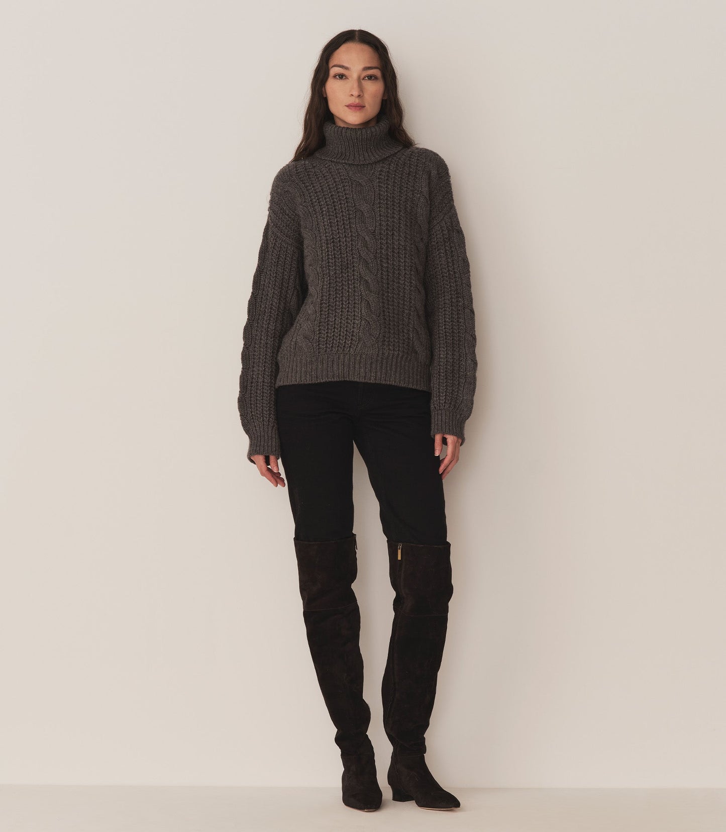 DÔEN Women Leighton Sweater - Dark Grey