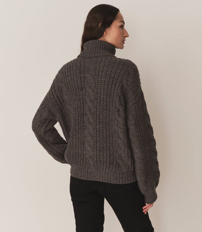 DÔEN Women Leighton Sweater - Dark Grey