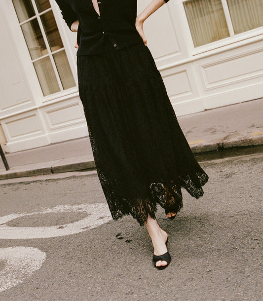 DÔEN Women Sebastiane Lace Skirt - Black