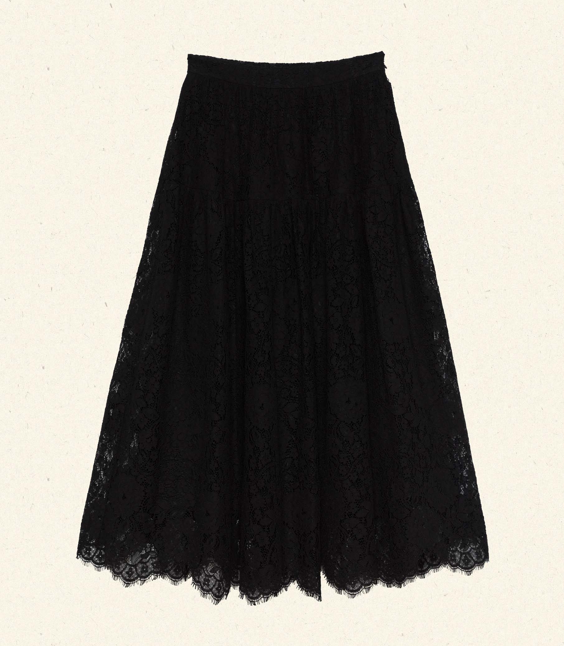DÔEN Women Sebastiane Lace Skirt - Black