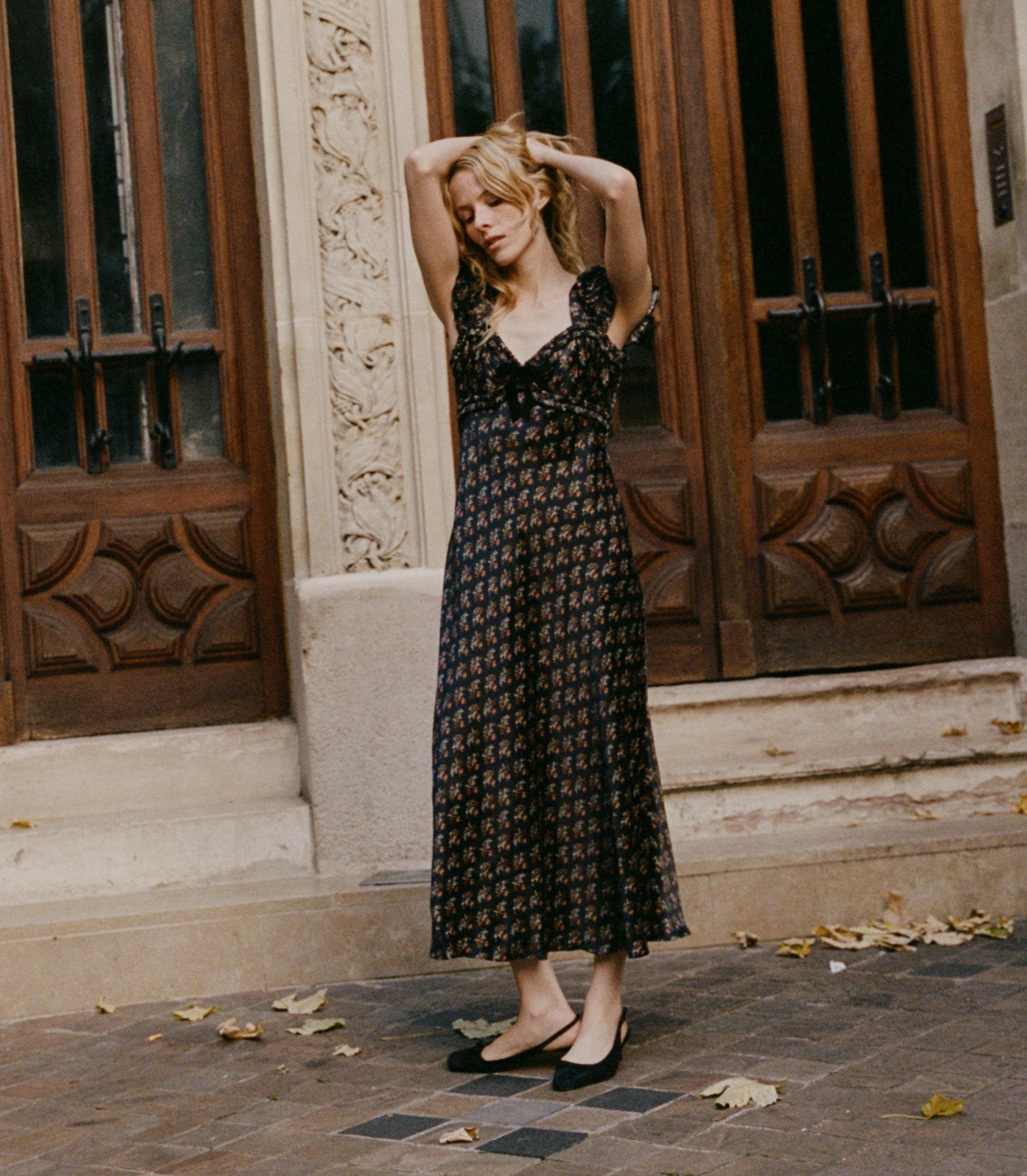 DÔEN Women Marybell Dress - Delphinium Floral