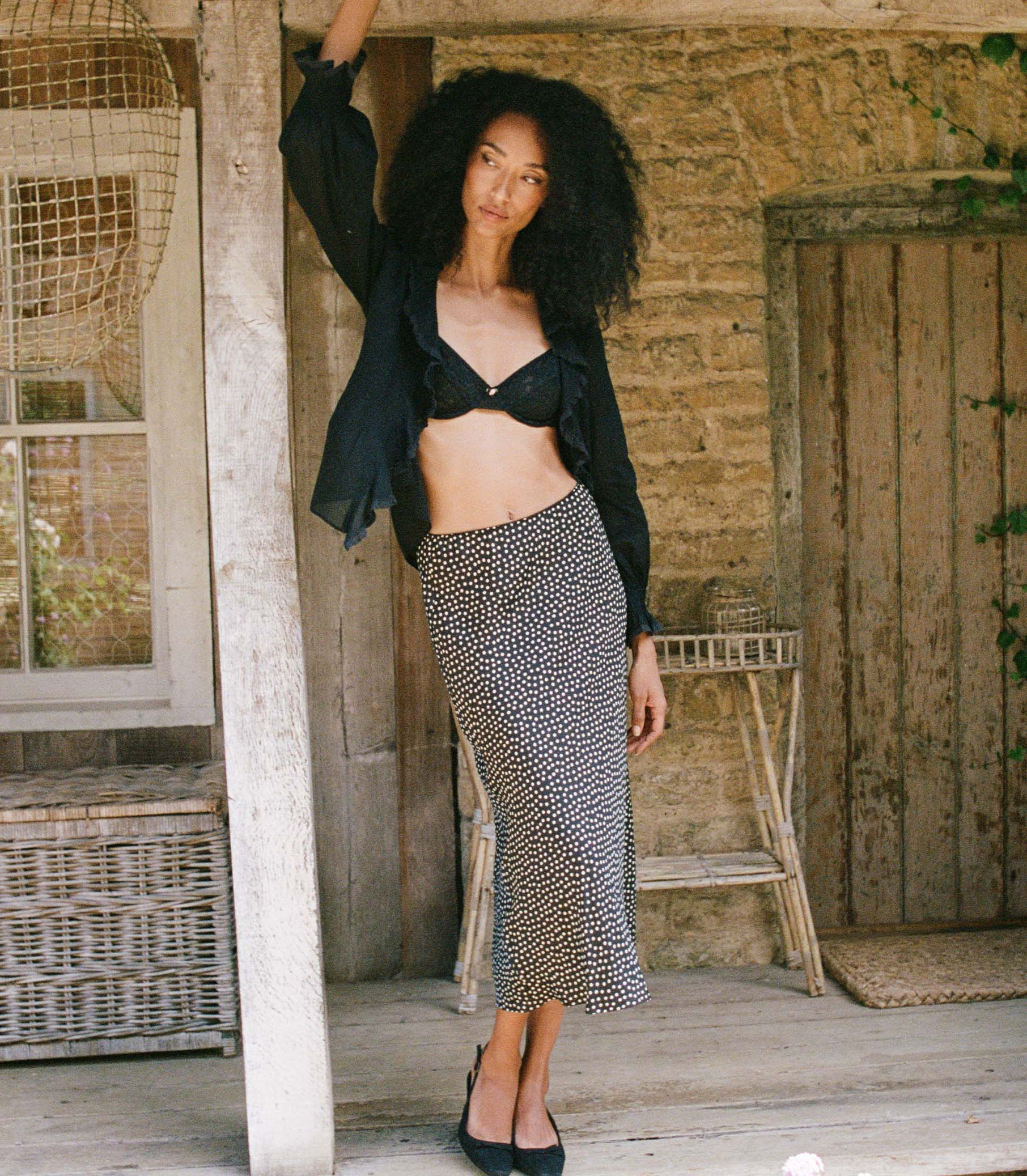DÔEN Women Elowena Skirt - Camille Dot