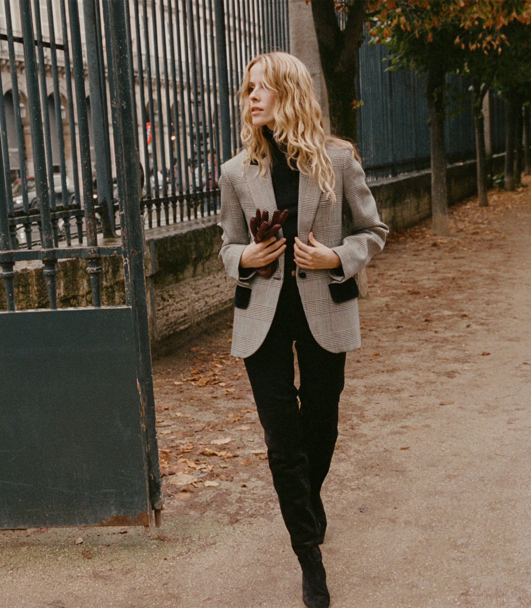 DÔEN Women Casper Blazer - Wainwright Houndstooth Check