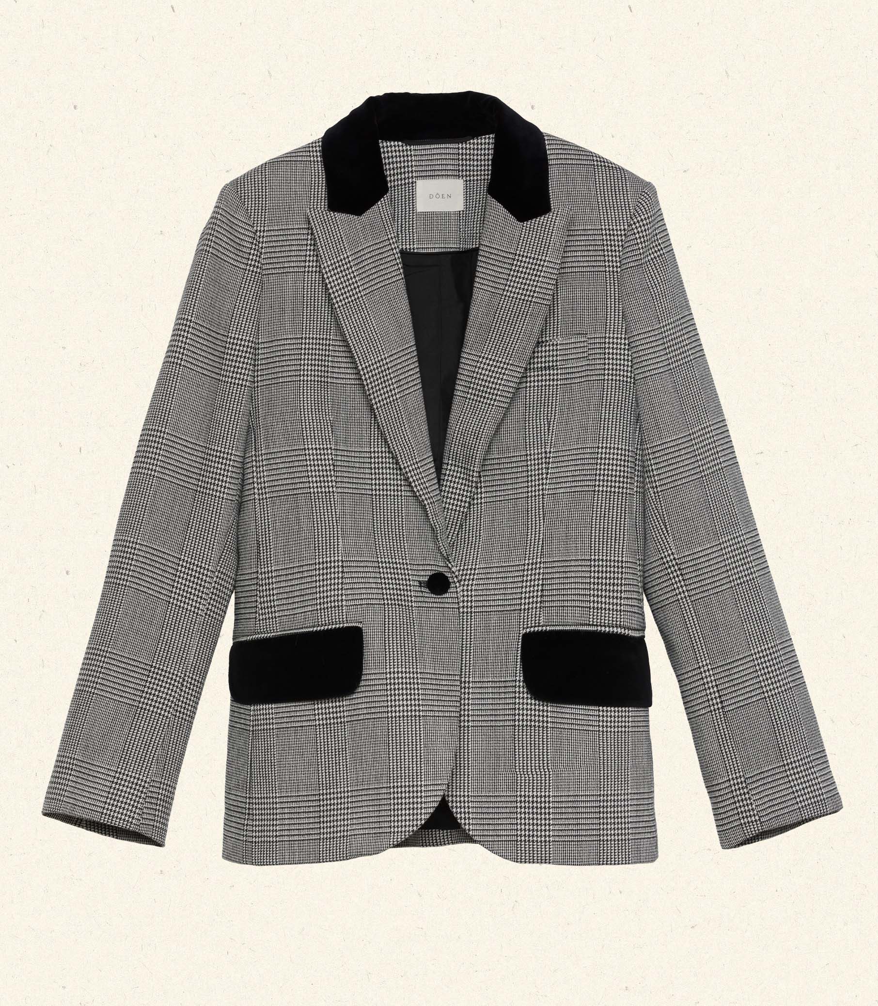 DÔEN Women Casper Blazer - Wainwright Houndstooth Check