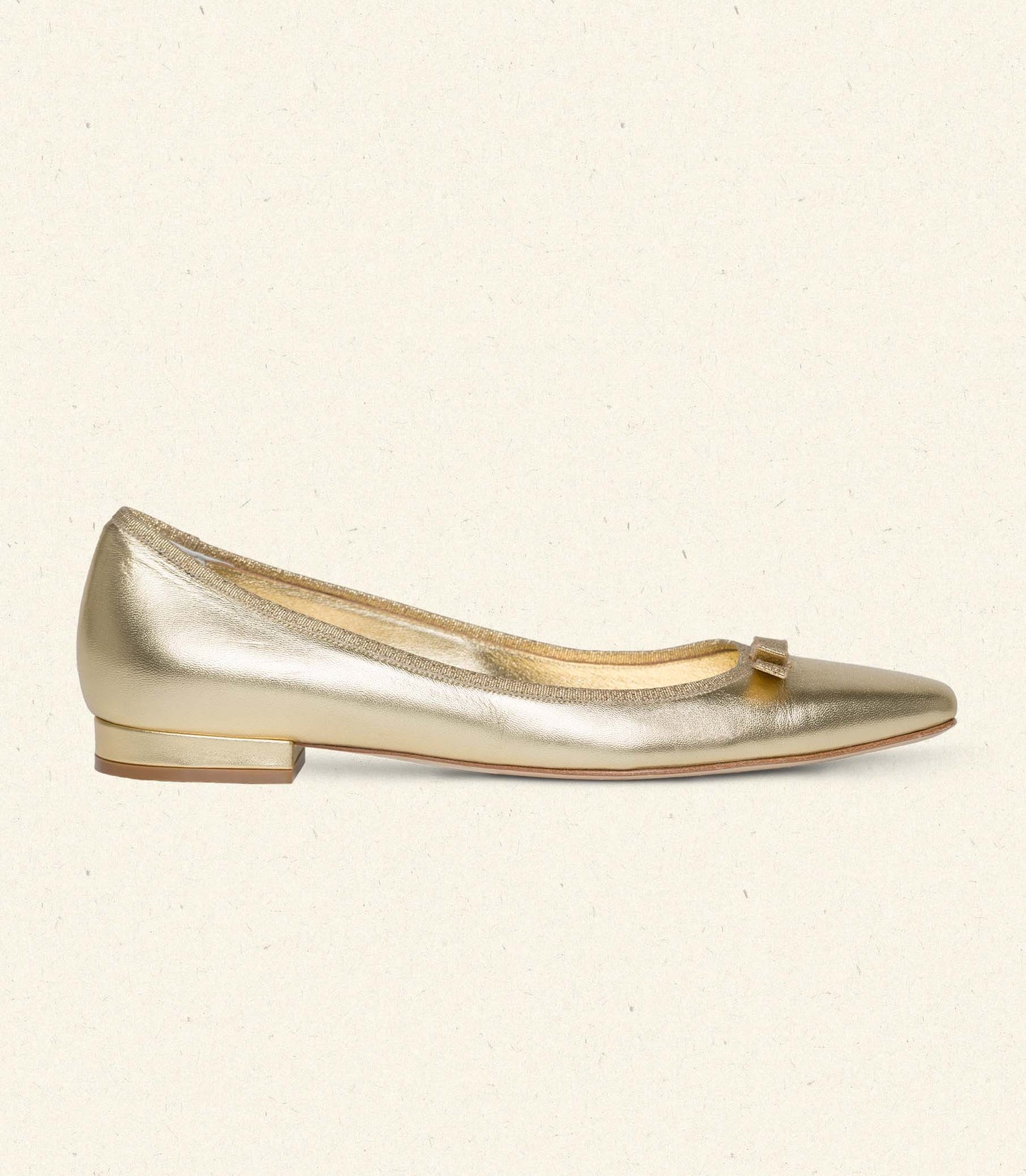DÔEN Women Odette Ballet Flat - Gold Metallic Nappa