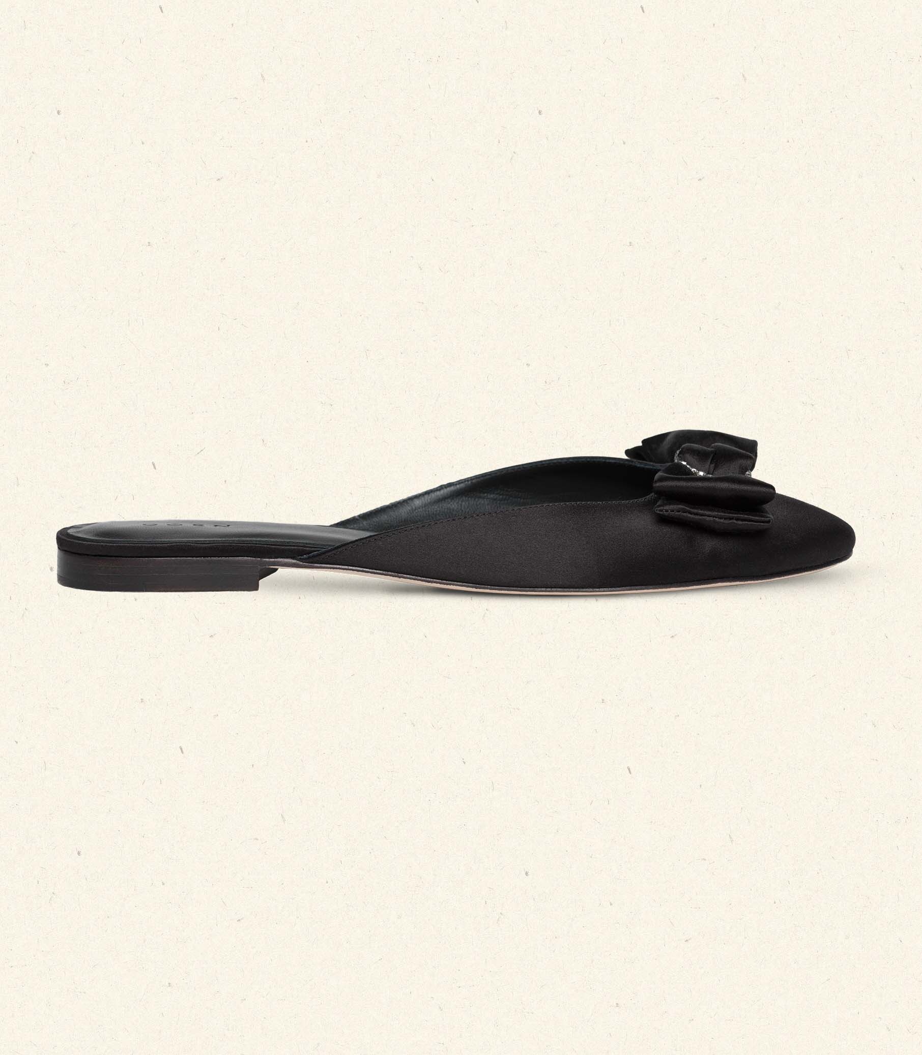 DÔEN Women Tilly Mule - Black Satin
