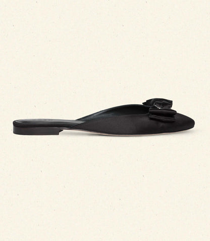 DÔEN Women Tilly Mule - Black Satin