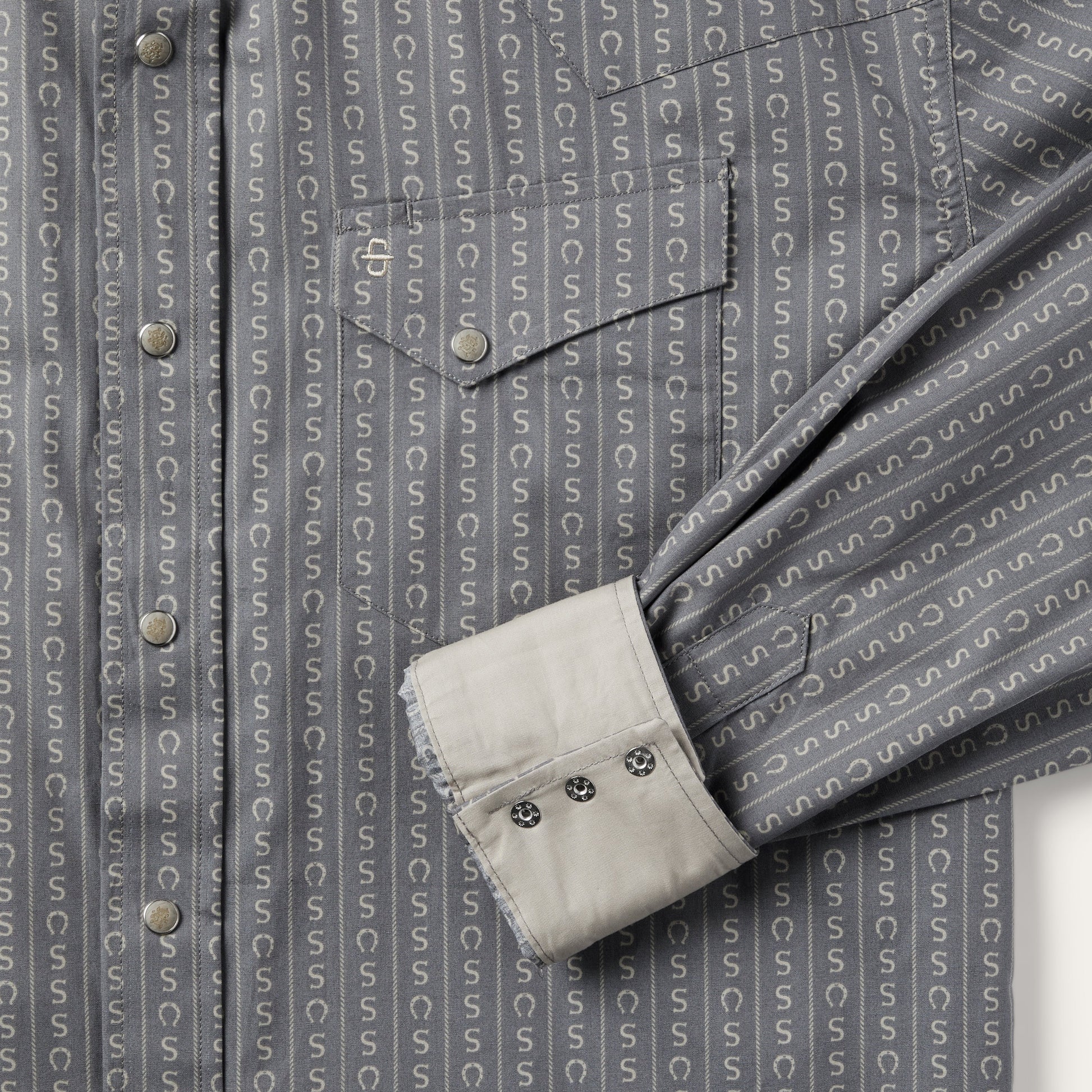Stetson Horseshoe Stripe Print Shirt