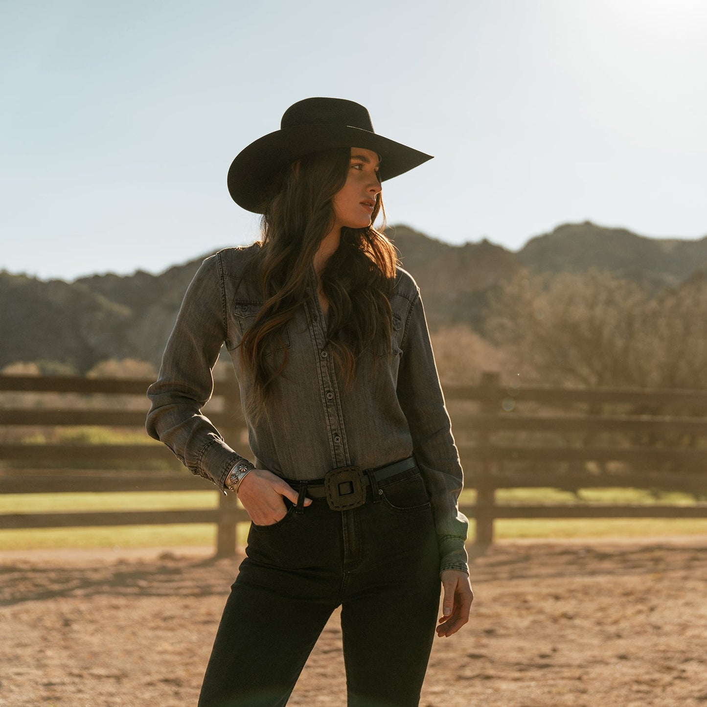 Stetson Boyfriend Fit Denim Shirt